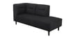 Celso Fabric LHS Sectional Sofa (3 + Lounger) In Charcoal Grey Colour