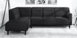 Celso Fabric RHS Sectional Sofa (3 + Lounger) in Charcoal Grey Colour