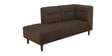 Celso Fabric RHS Sectional Sofa (3 + Lounger) in Chestnut Brown Colour