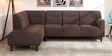 Celso Fabric RHS Sectional Sofa (3 + Lounger) in Chestnut Brown Colour