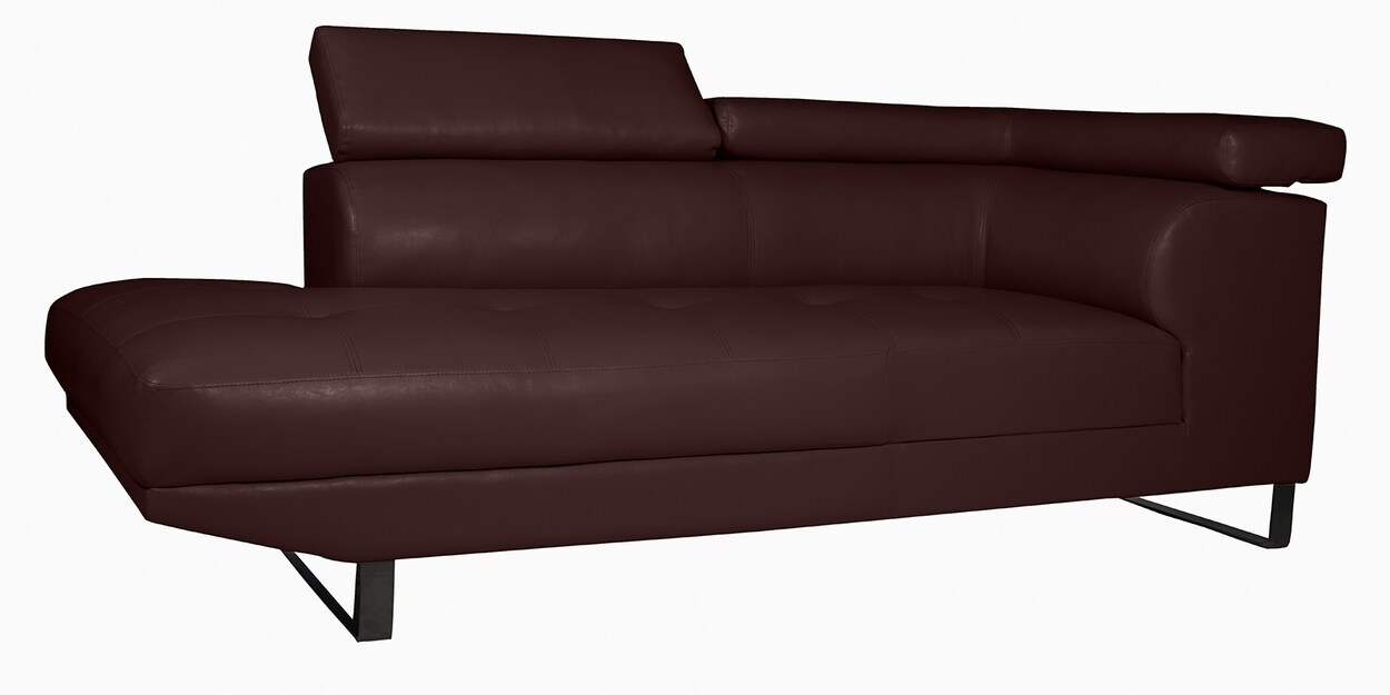 Buy Celez RHS 3 Seater Sofa with Lounger in Dark Brown Colour at 6