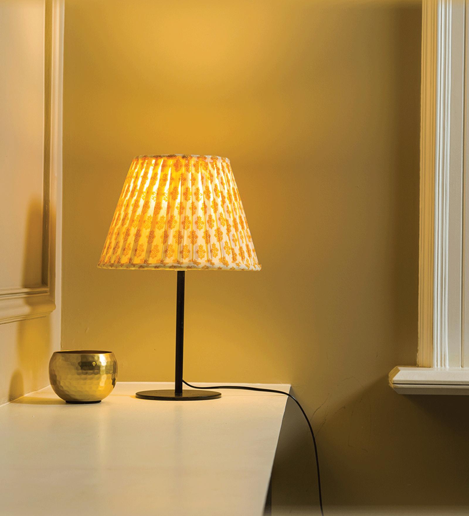 Cedar Yellow Cotton Novelty Table Lamp