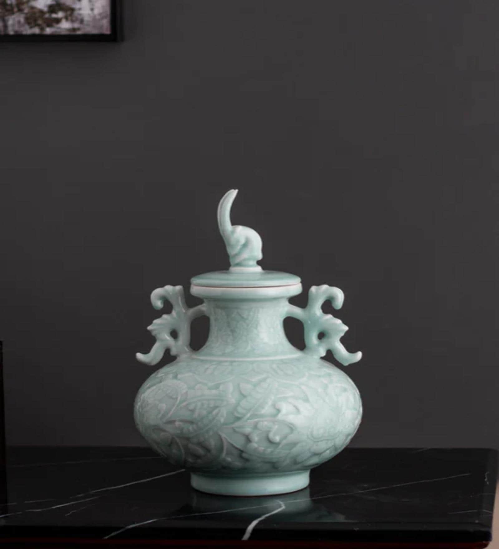 Celadon Green Ceramic Vase