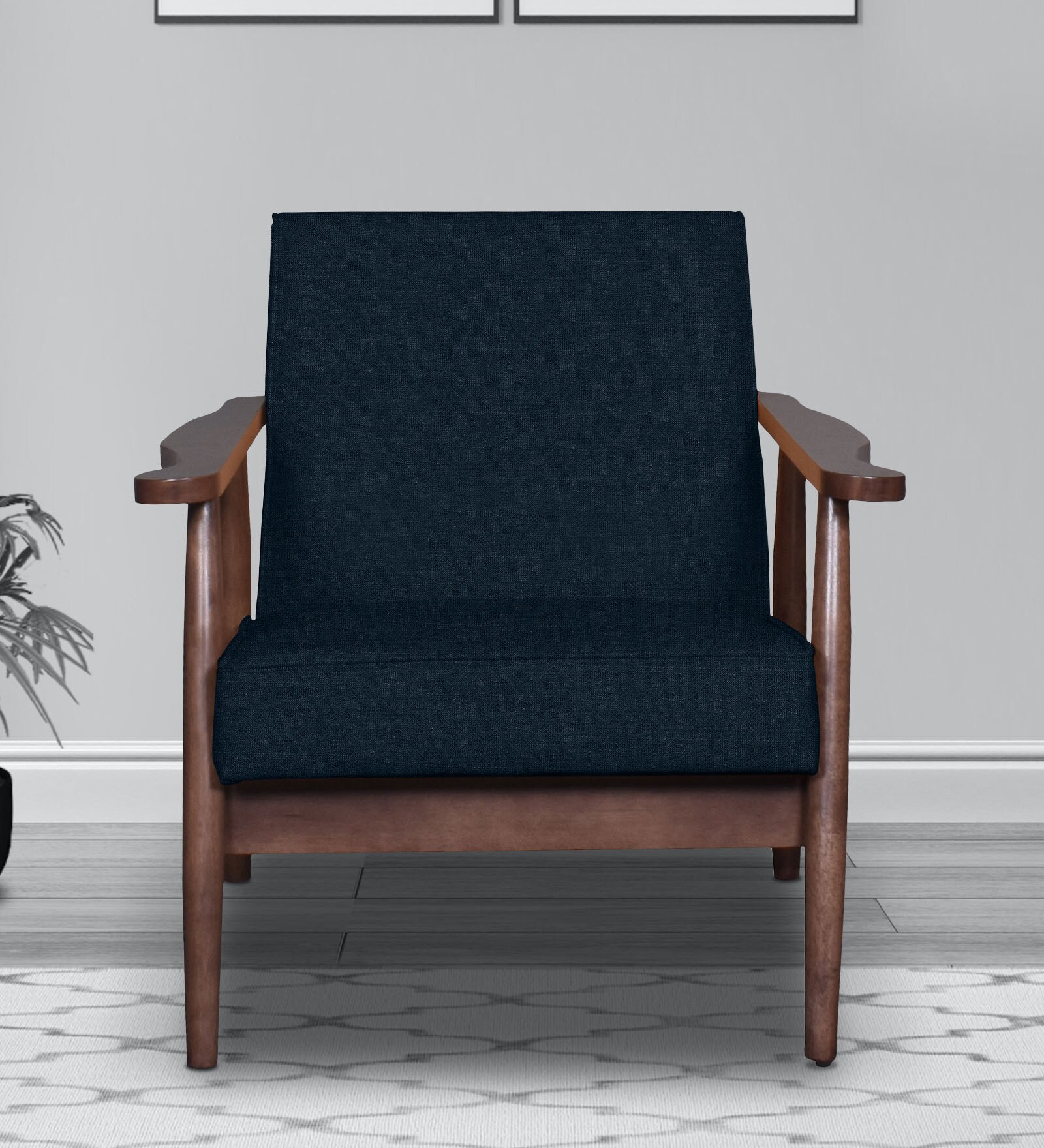 Celene 1 Seater Sofa in Blue Colour Celene 1 Seater Sofa in Blue Colour