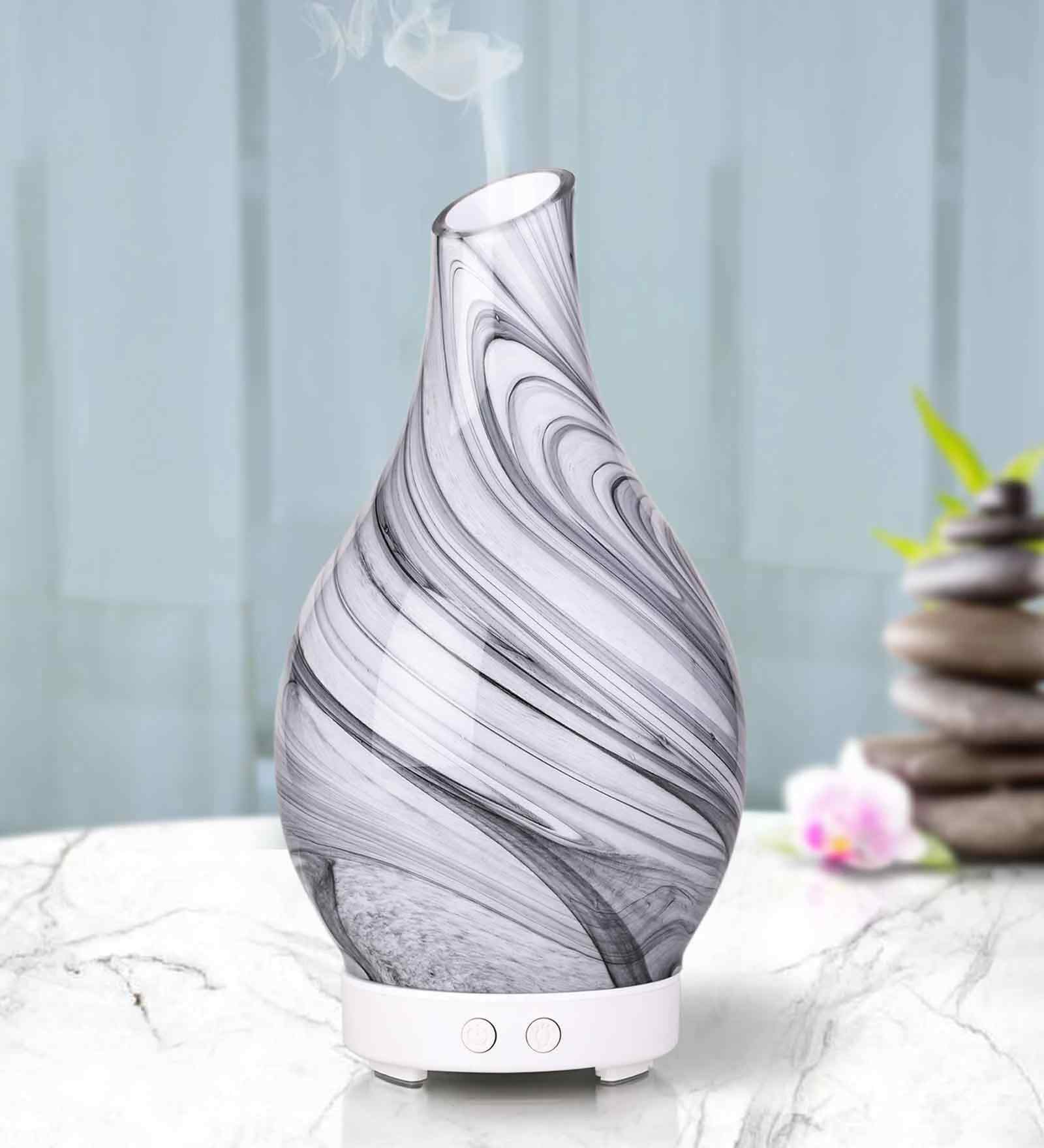 Celeste Diffuser  with 7 colour Changing LED Lights- Colour Black and white