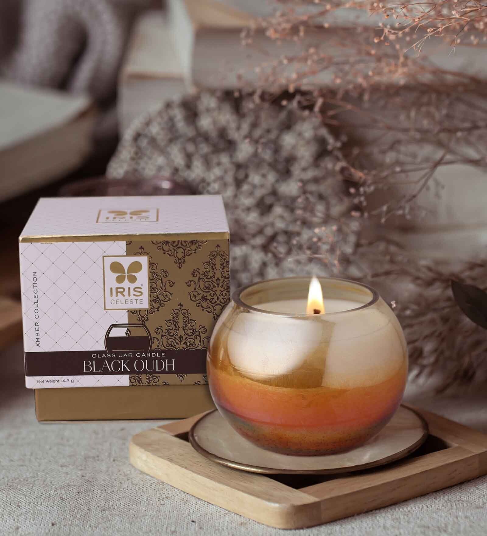 Celeste Matka Candle Fragrance Black Oudh Amber Collection- 145g