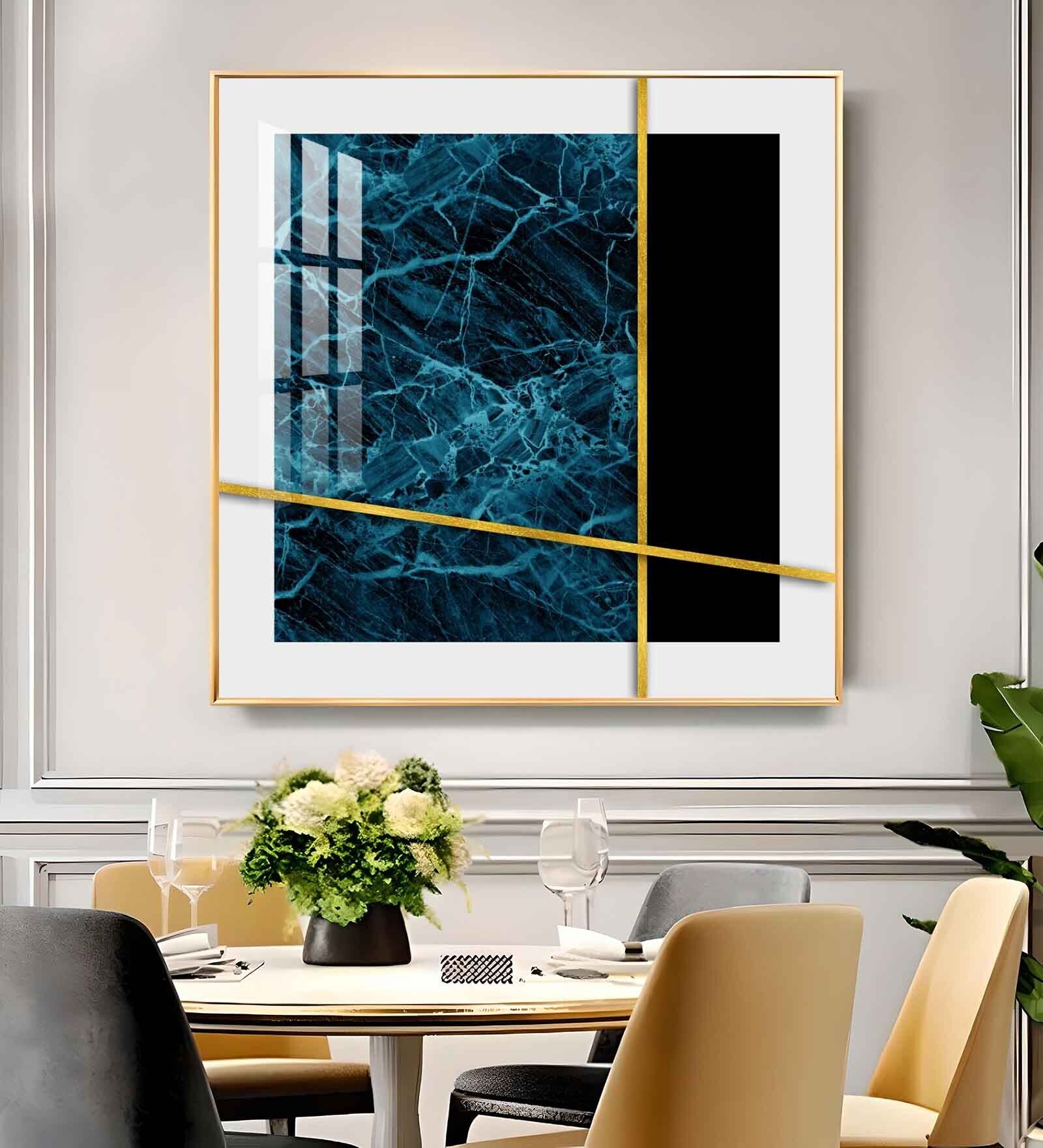Celestial Fusion Glass Finish Square Wall Art