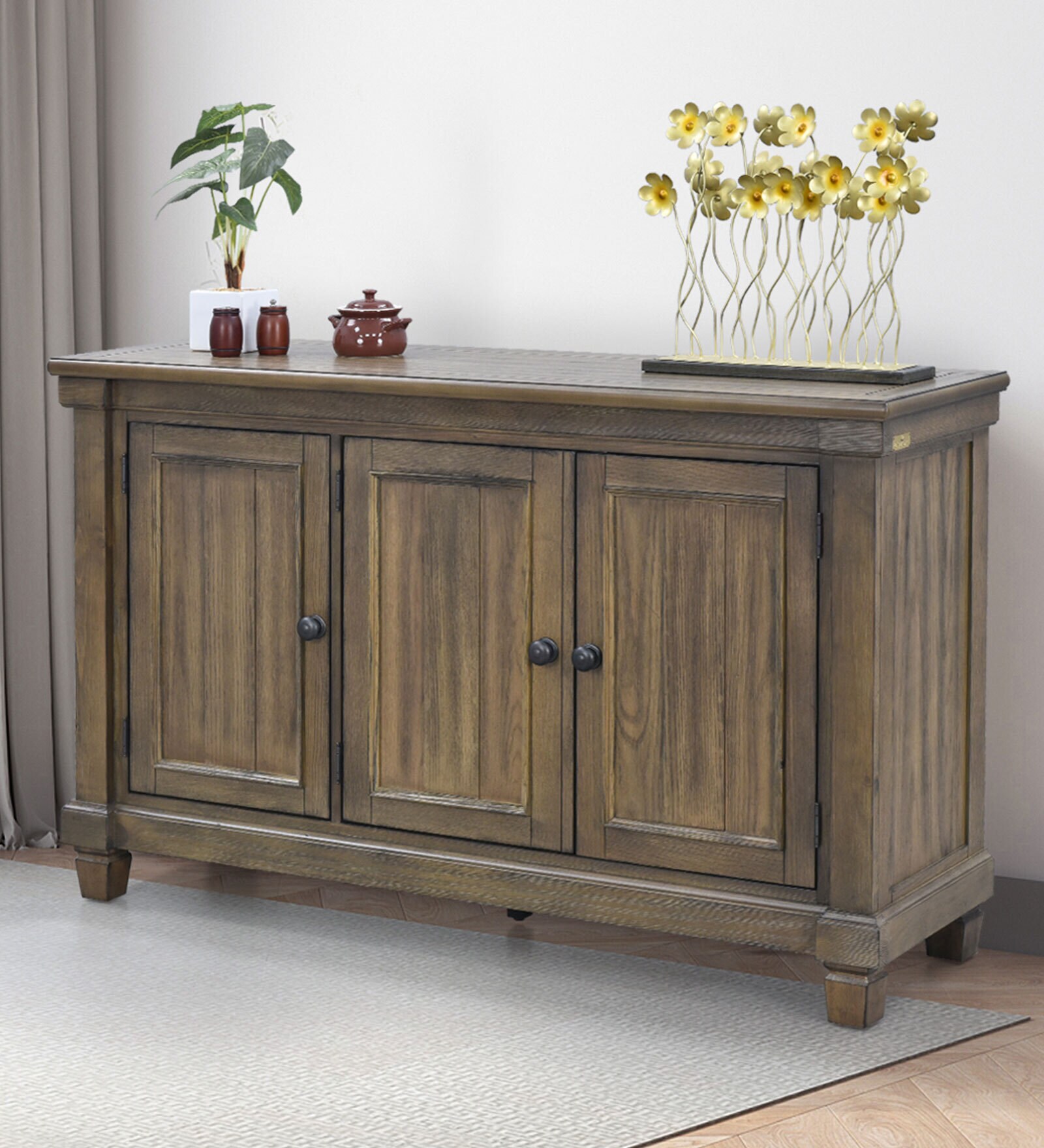 Georgia Sideboard In White And Grey Colour