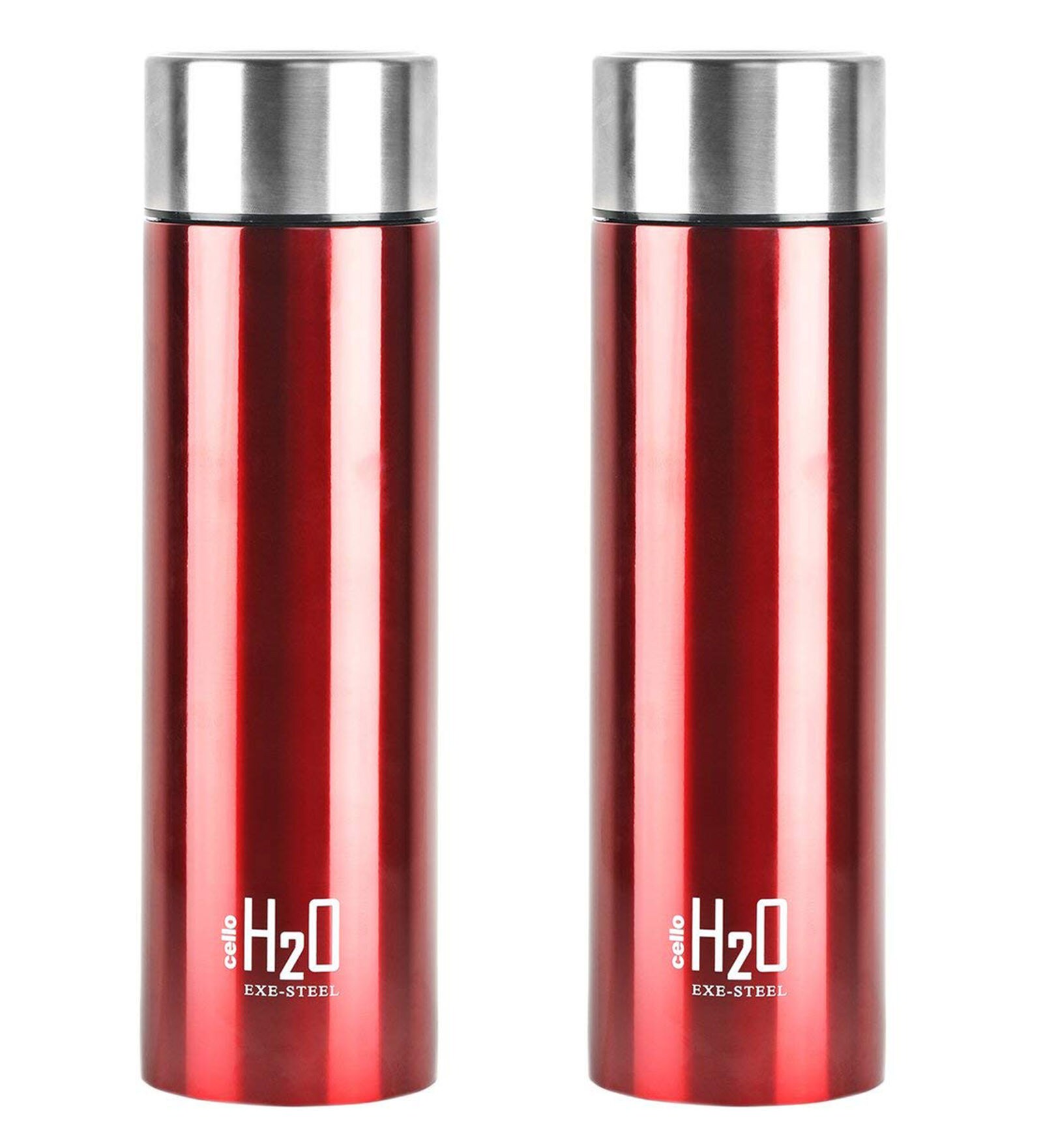 Steel Red 2 L Bottle- Set of 2