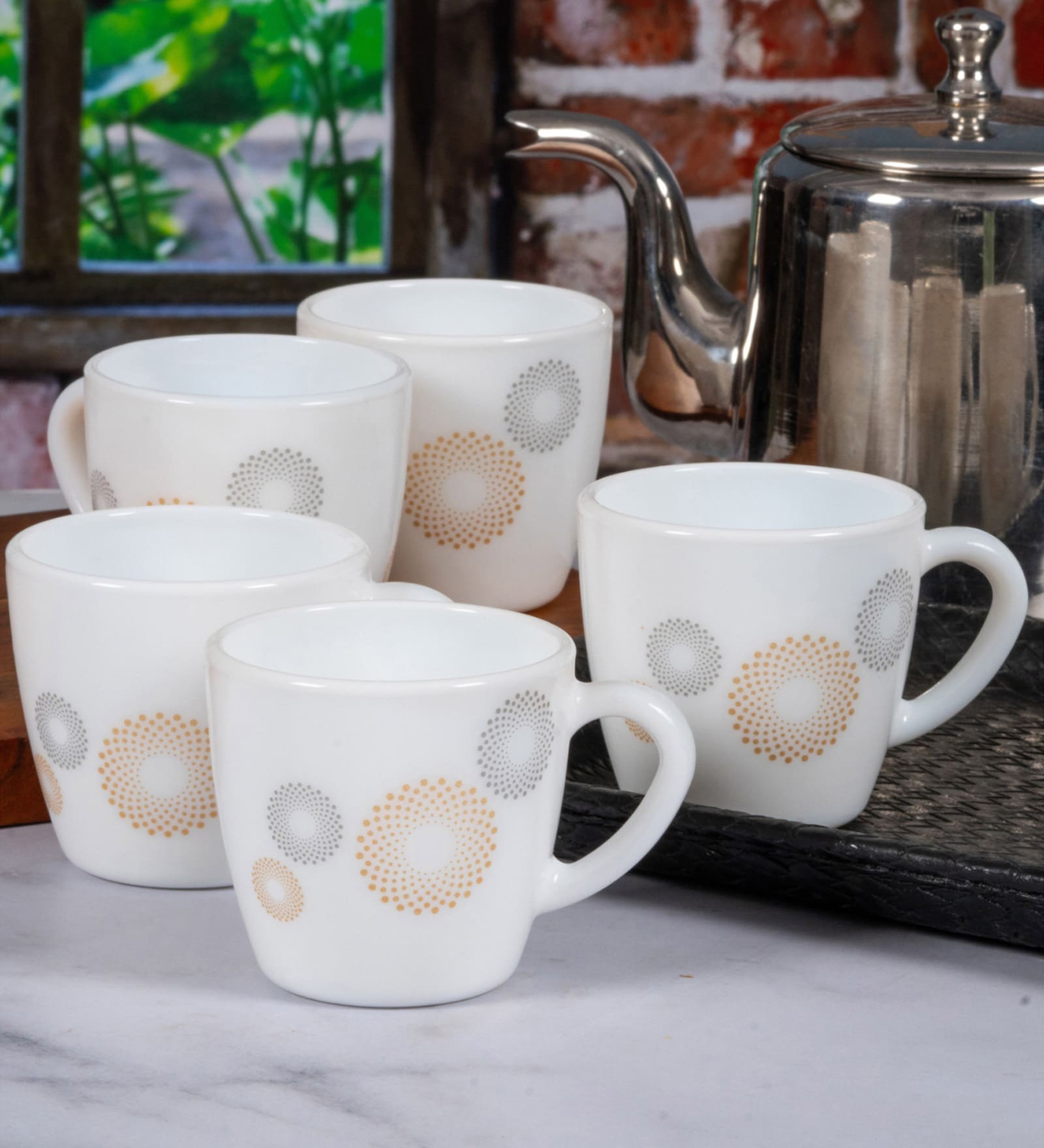 Cello Opalware Tea/Coffee Mugs (set of 12pcs)