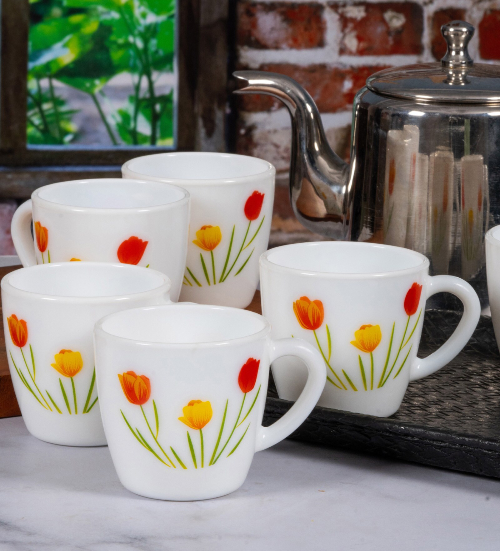 Cello Opalware Tea/Coffee Mugs (set of 6pcs)