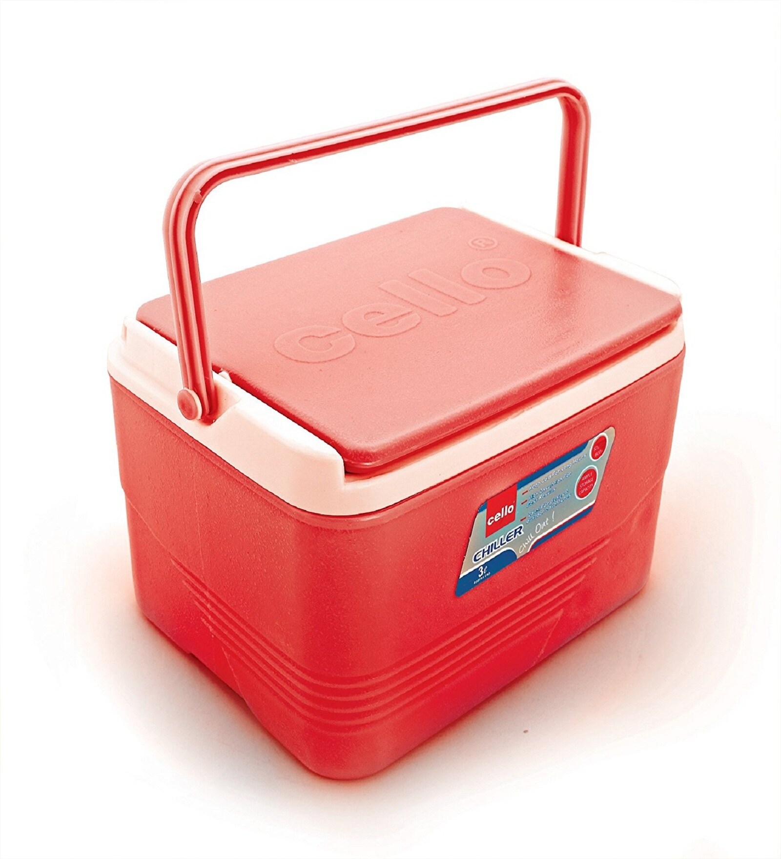 Cello Plastic Chiller Ice Packs, 3 Litres, Red