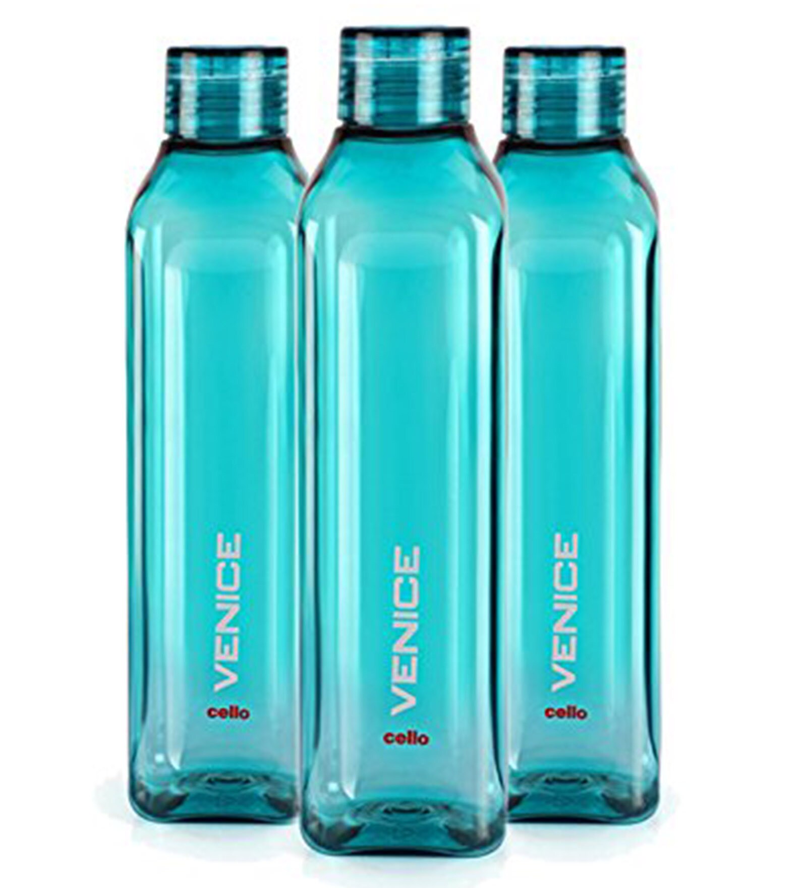 Buy Cello Venice Plastic Water Bottle, 1 Litre, Set of 3, Green Online Plastic Bottles