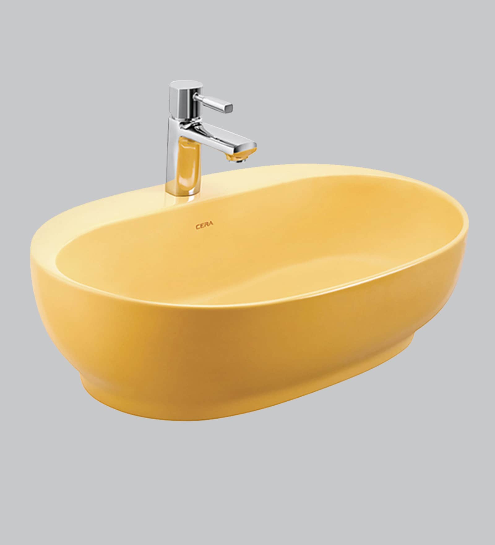 Buy Cera Cafe Yellow Ceramic Wash Basin Online Wash Basins Bath