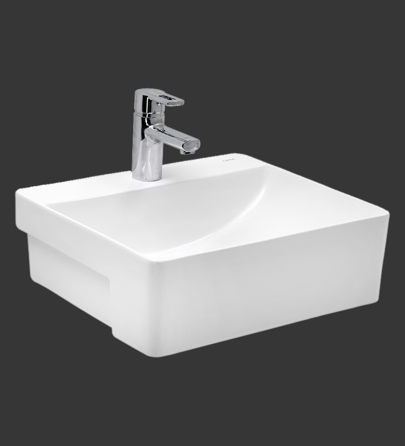 Buy Rectangular Shape Ceramic White Counter Top Wash Basin (L 21, W