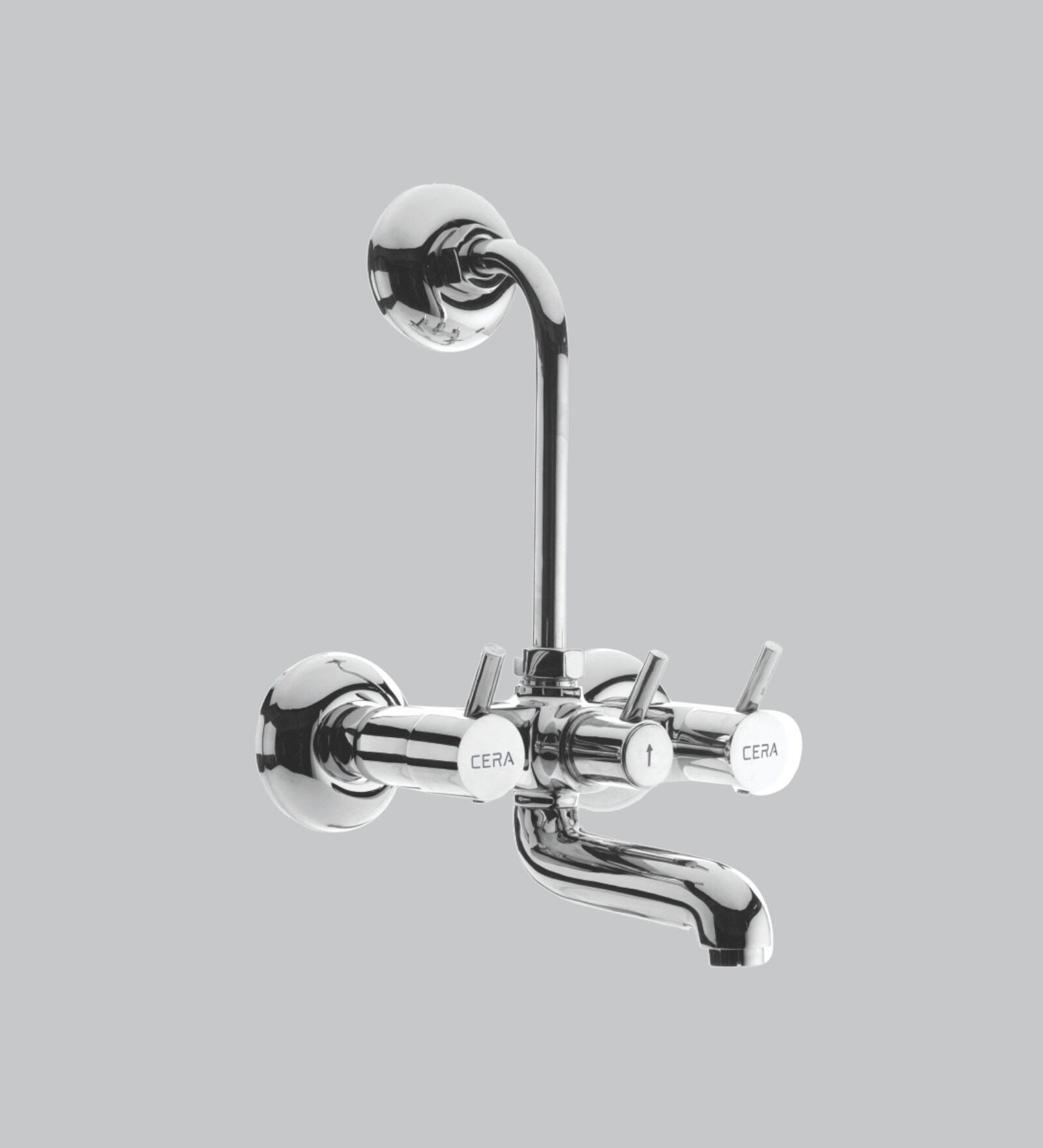 Brass Wall Mixer Bathroom Tap In Chrome Finish (Model No: F2004402)