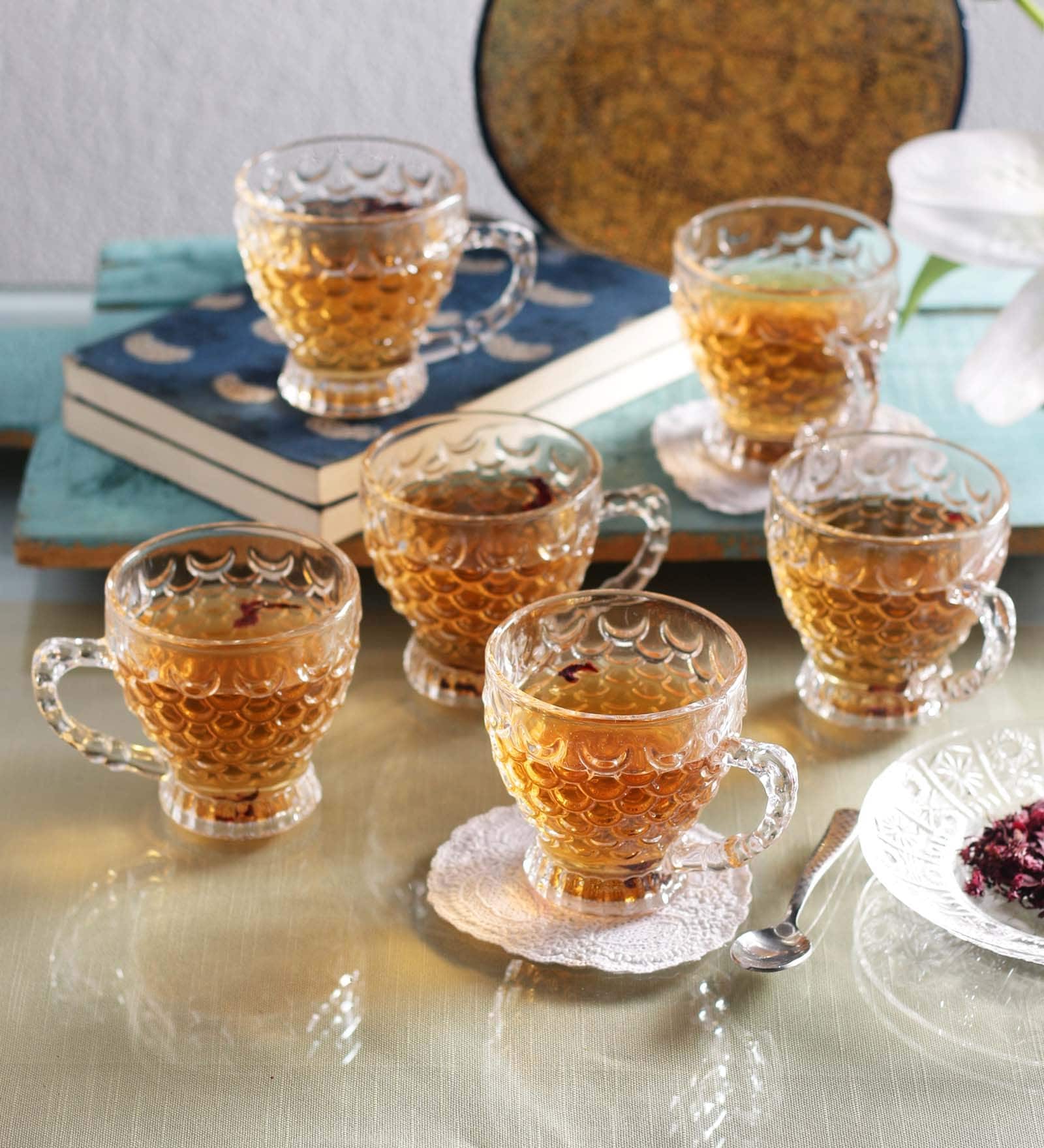 Fishy 200ml Transparent Glass (Set of 6) Tea Cup