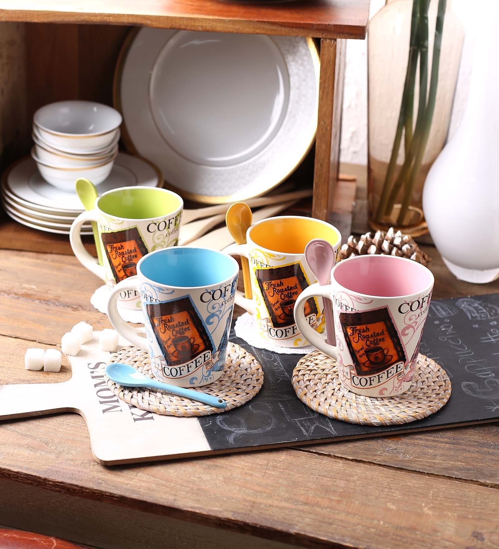 Ceramic 250 ML Mug- Set of 4