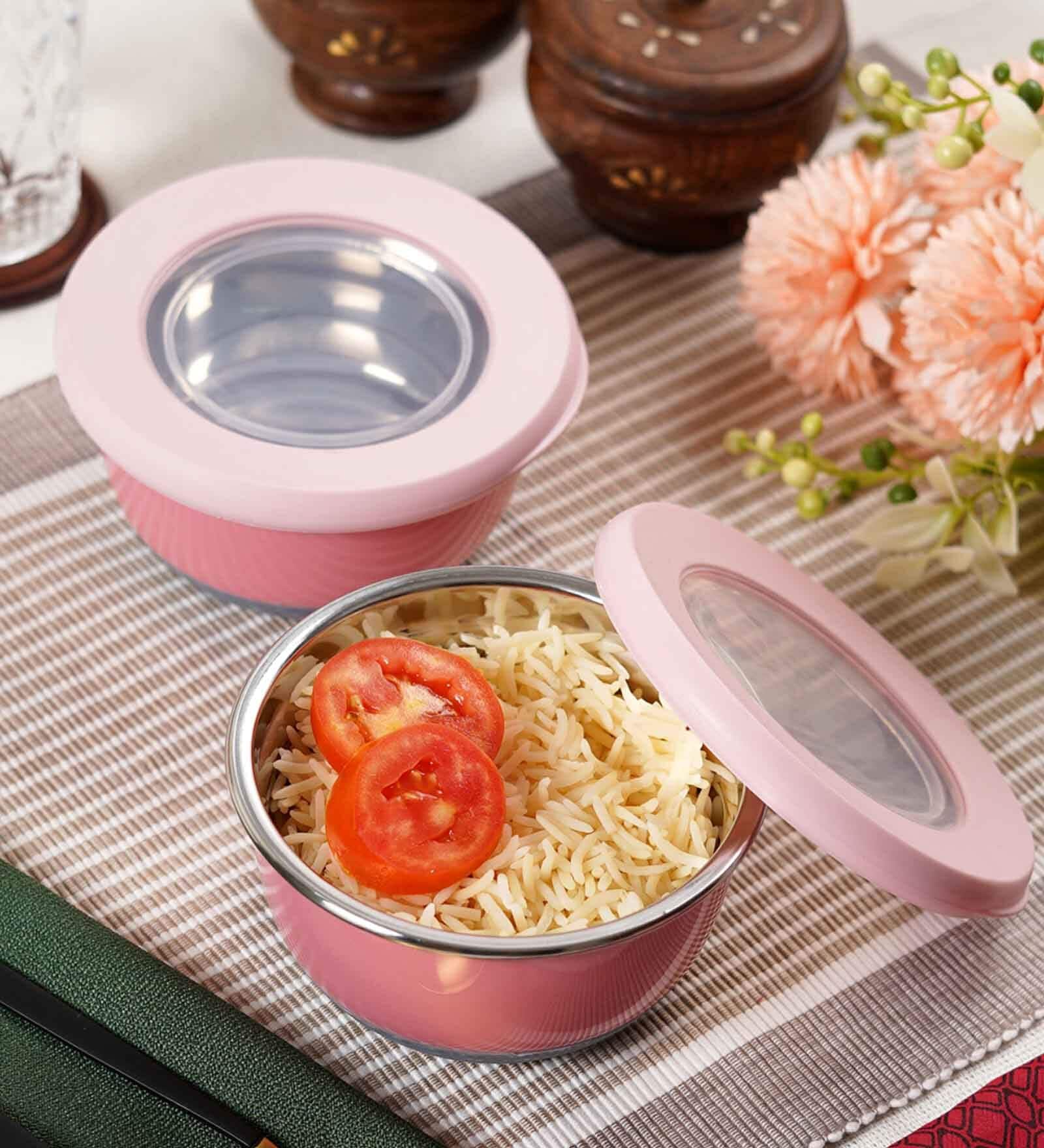400 ml Pink Stainless Steel Lunch Box