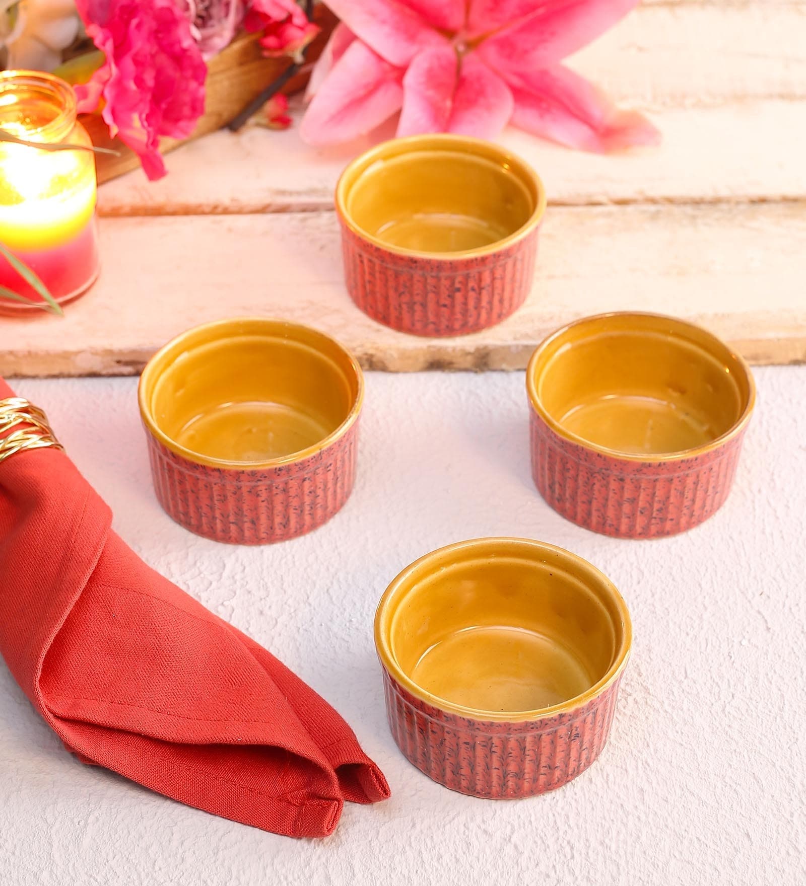 60 ML Ceramic Dip Bowls Set of 4