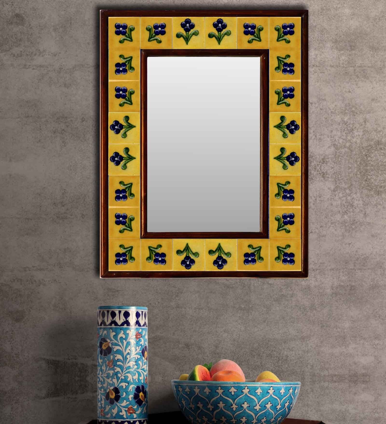 Buy Multicolor Ceramic Professional Wall Mirror Online Wall Mirrors