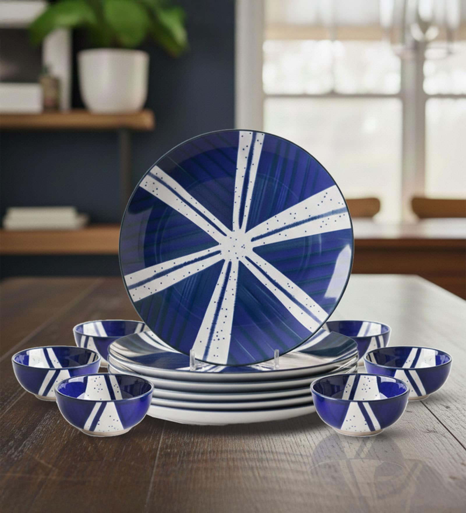 Set Of 12 Ceramic Bone China Free Dinner