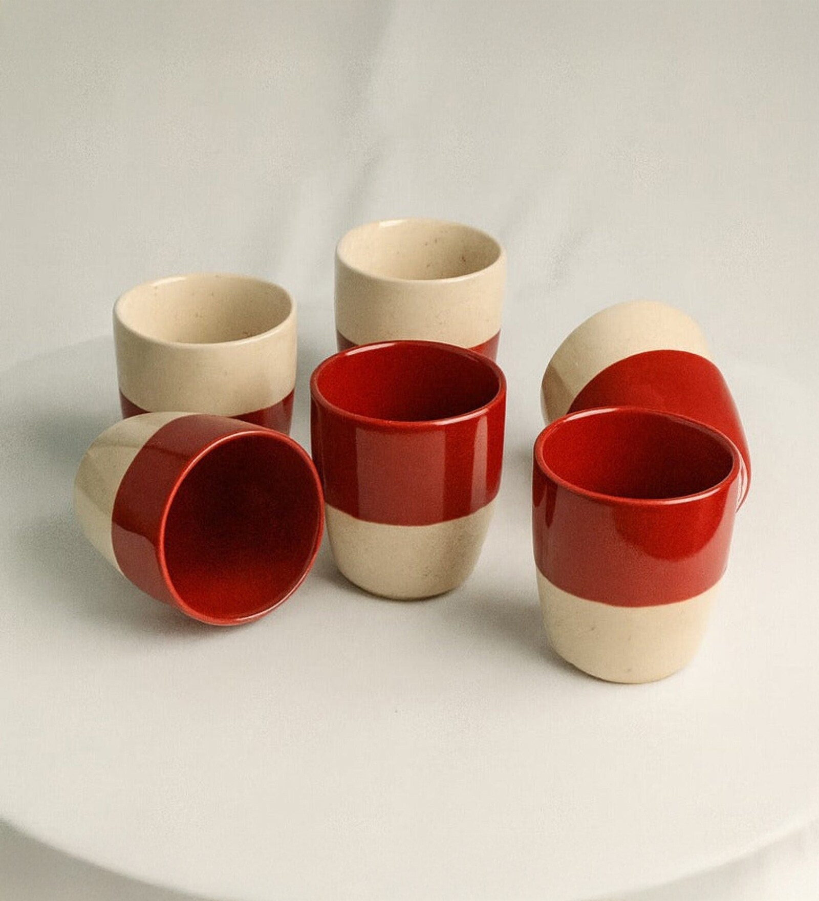 Set Of 6 Ceramic Bone China Free Kulhad