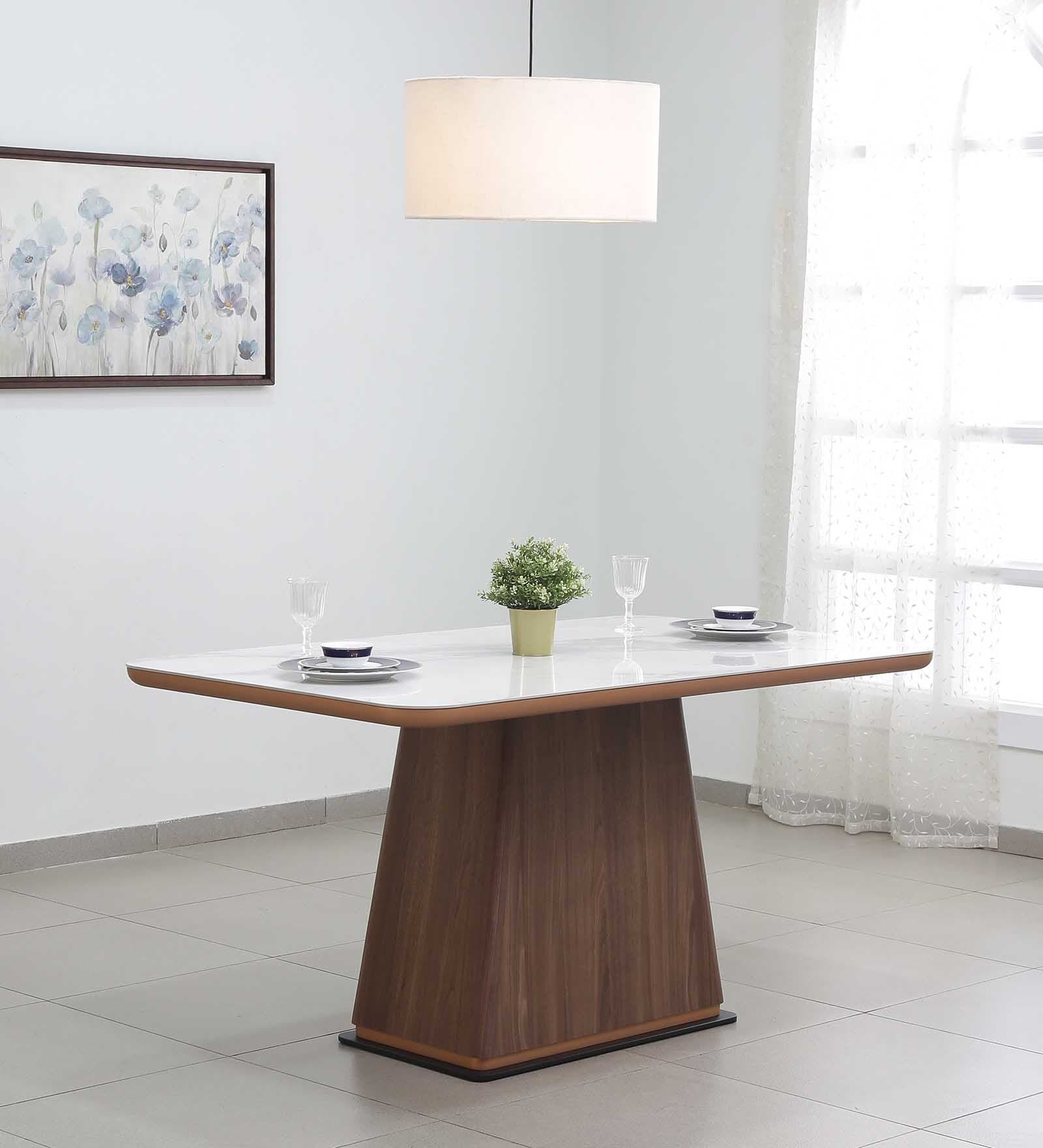 Regal Ceramic 6 Seater Dining Table in Dual Colour