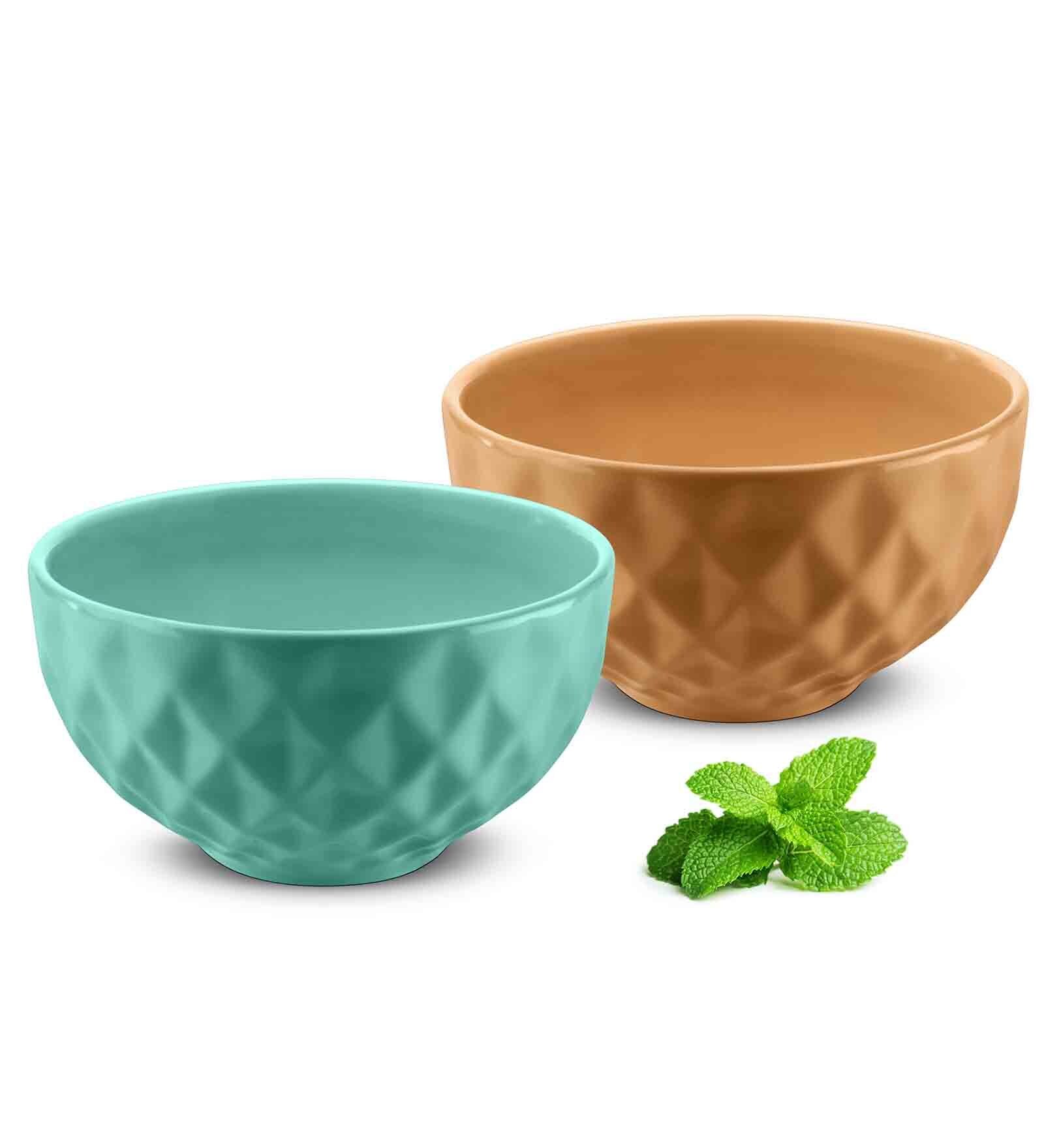 Buy Ceramic Multicolour 500 ML Serving Bowl Set of 2 at 40 OFF by
