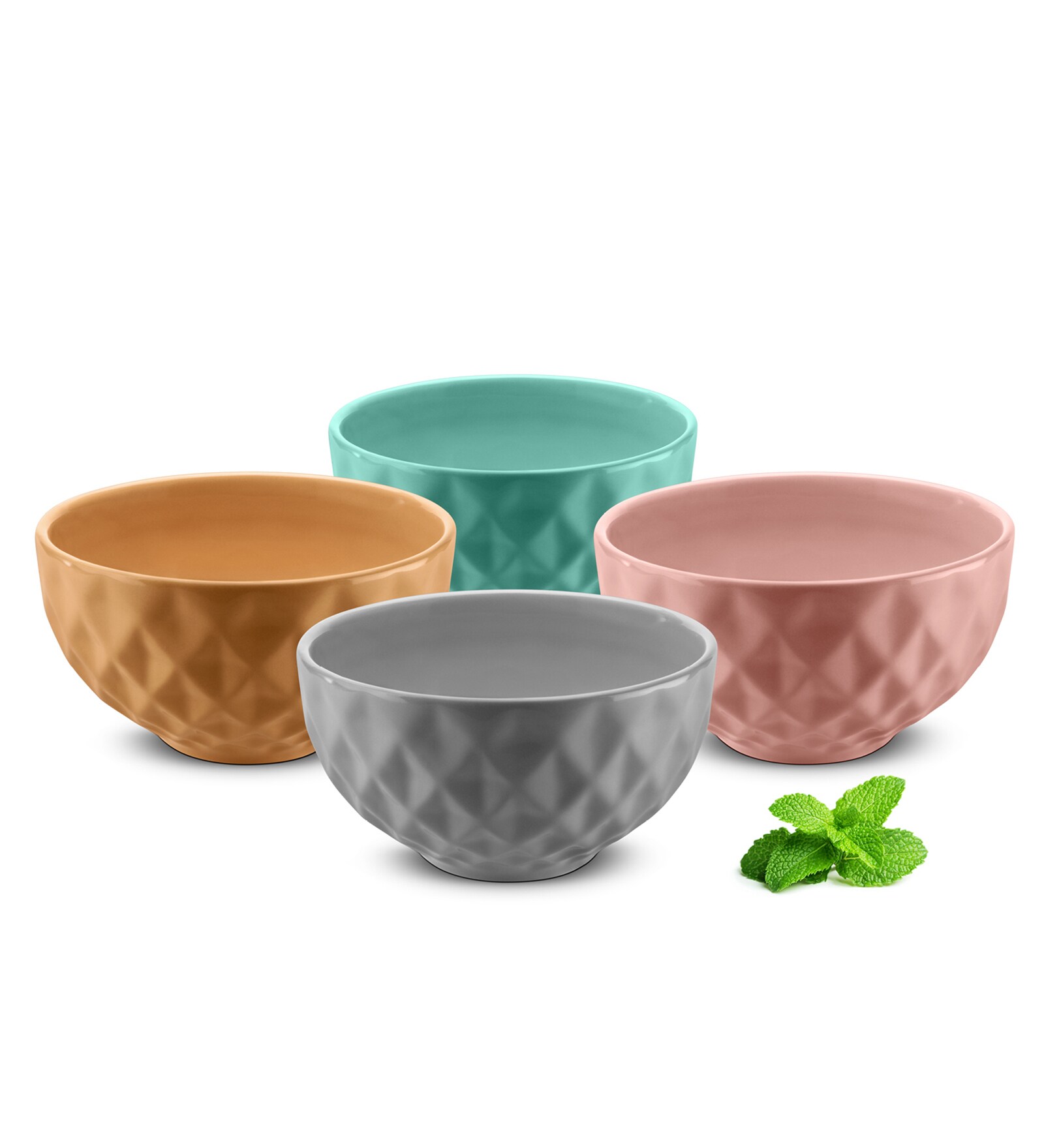 Buy Ceramic Multicolour 500 ML Serving Bowl Set of 4 at 40 OFF by