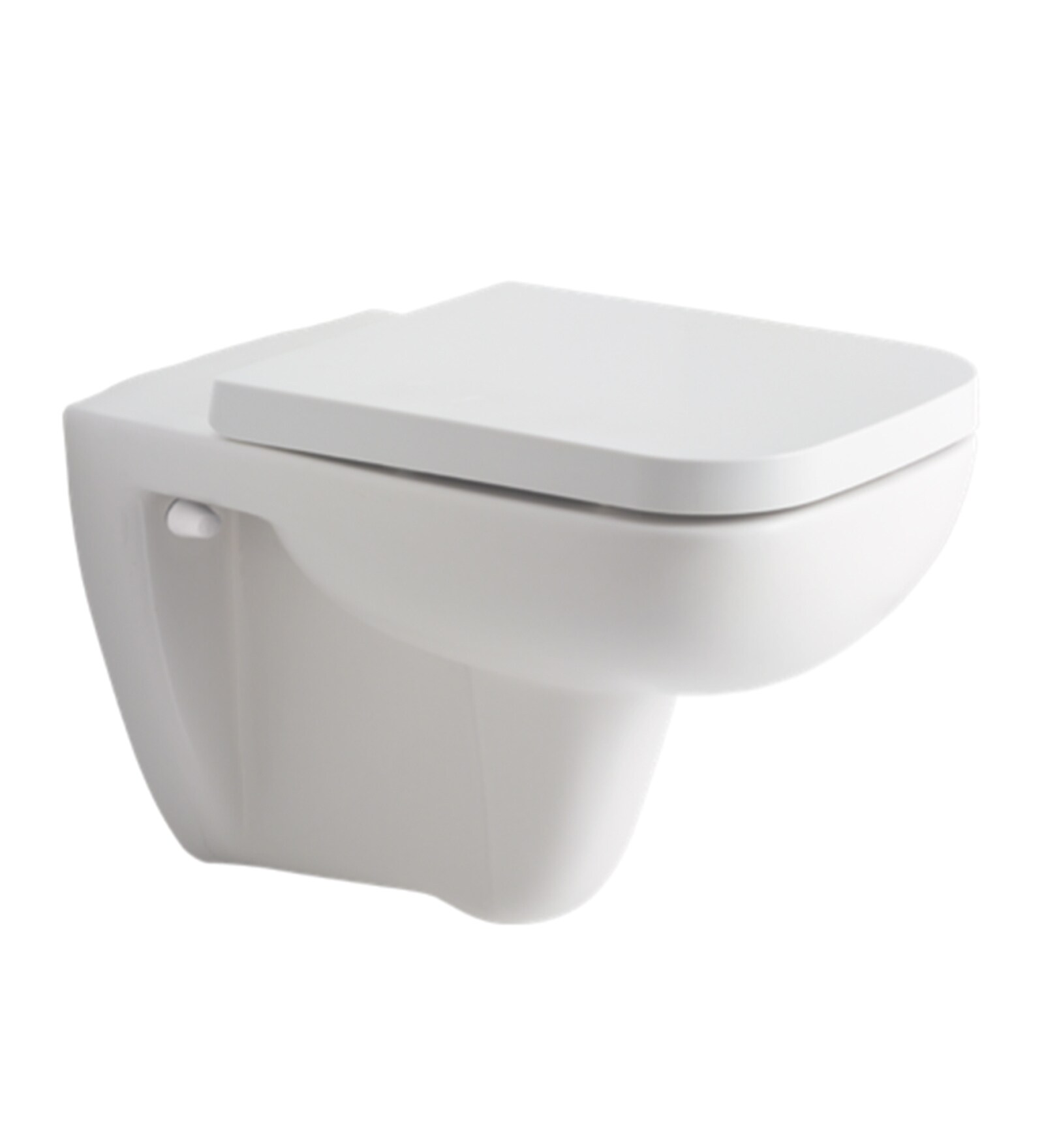 Ceramic White P'Trap Wall Mounted Commode(H: 14.8, W: 21.8, D: 14 Inches)