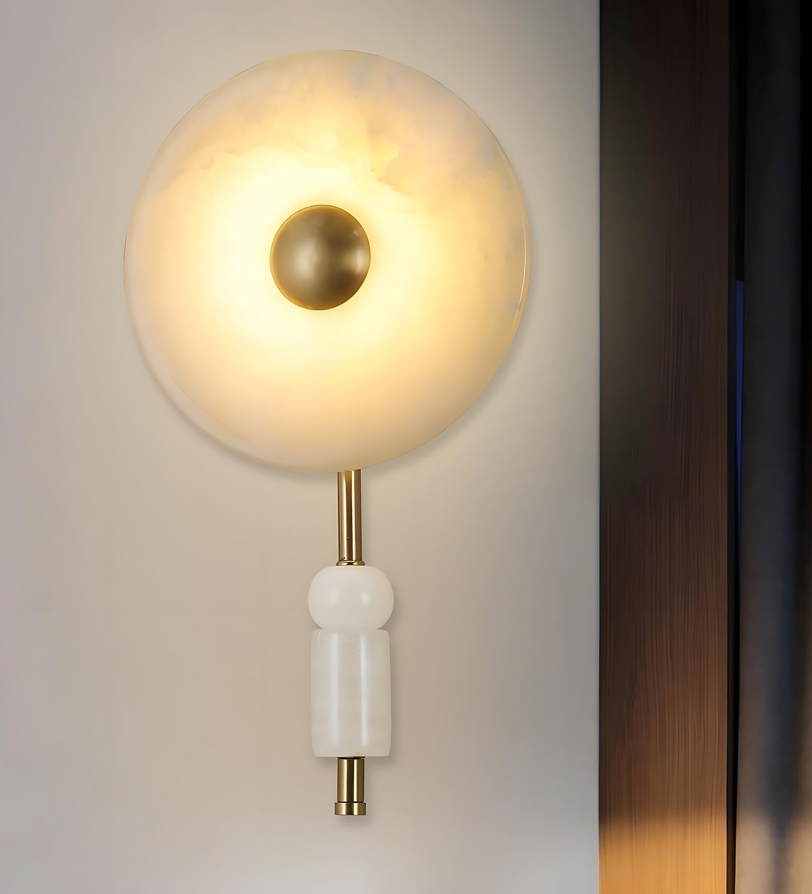 Cerco Modern LED Wall Lamp with Marble | Wall Mounted Bedside Lamp | Fancy Decorative Wall Light for Living Room & Bedroom | 3 Light Modes | Modern Wall Lamp | 1Year Warranty