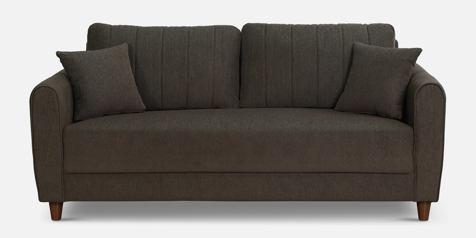 Cedri Fabric 3 Seater Sofa In Chestnut Brown Colour