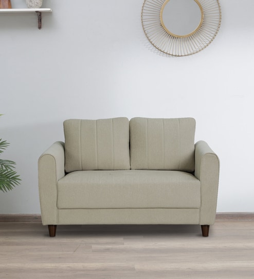 Cedri Fabric 2 Seater Sofa In Beige Colour