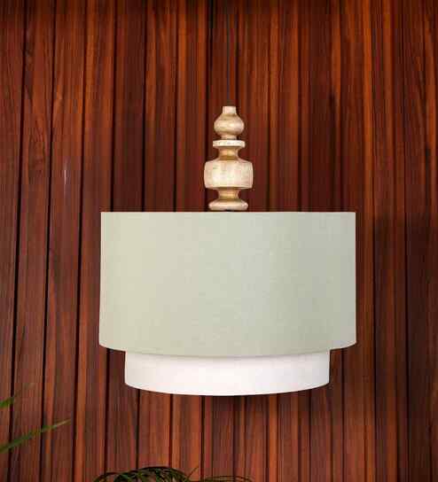 Ceiling Lamp With Fabric Lampshades. Modern 18 X19 Inches Double Drum Pendant Light Fixture Cypress Garden