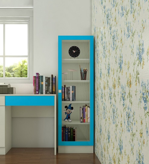 Celestia Kid's Bookshelf In Azure Blue Finish