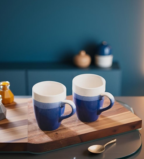 Celestial Wave Coffee Mug Set of 2 (275 ML Each) Microwave Safe Coffee Mug