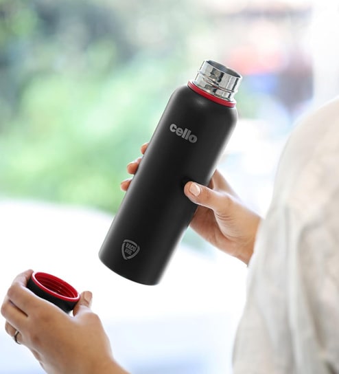 CELLO Duro Kent Vacuum Insulated Flask, 900ml, Black