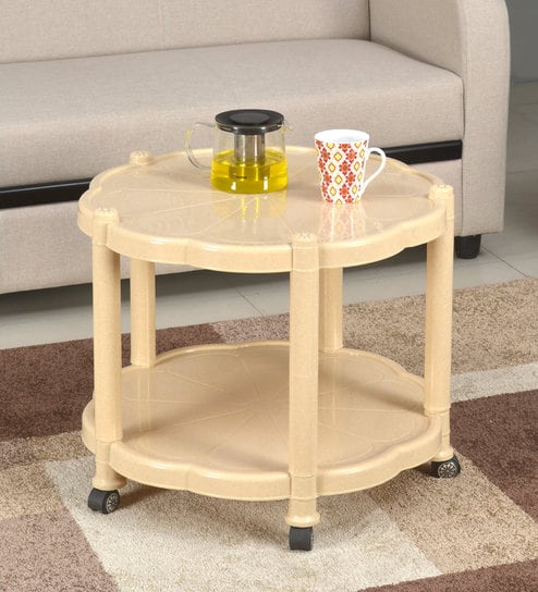 Center Table In Marble Beige Colour By Nilkamal