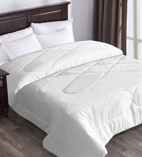 Buy Centre Checks White Double Duvet By The Home Talk Online