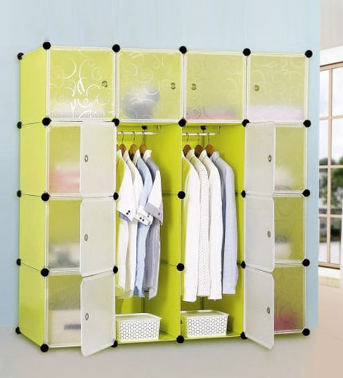 Buy Centre Line 2 Door Kids Wardrobe In Green By Diy Furniture