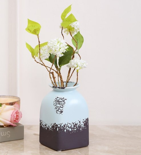 Buy Ceramic Green Flower Vase By Aapno Rajasthan Online Table