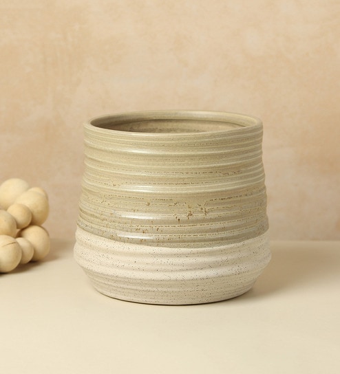 (1Pc) Brown Ceramic Flower Vase For Living Room Decor