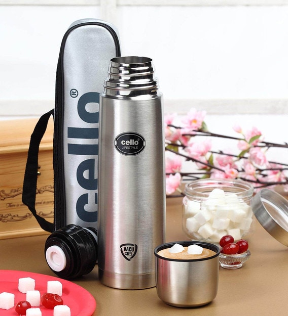 cello lifestyle stainless steel flask 500ml