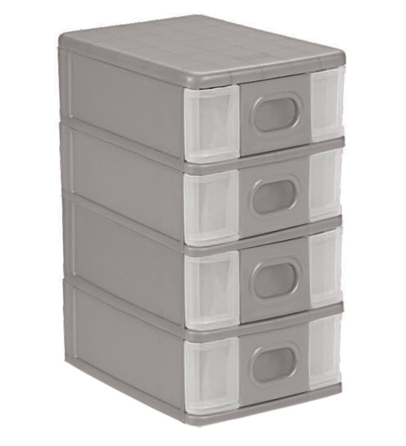 Buy 20 Litres 4 Tier Portable Storage Drawer By Cello Online