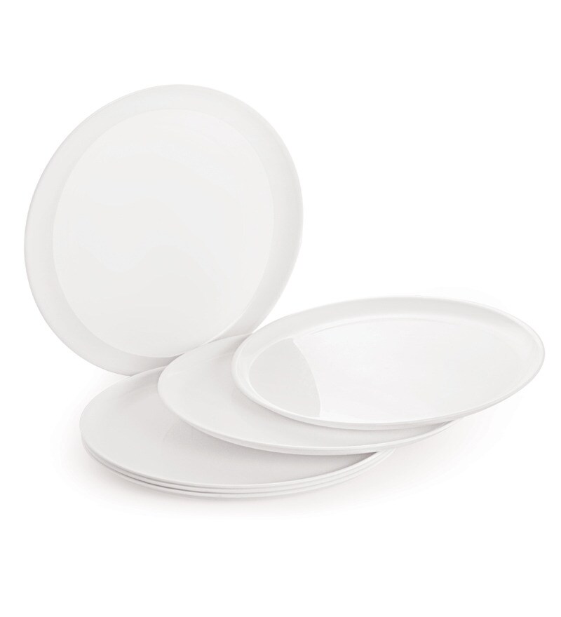 Buy Cello Ware Full Plate Round (6 Pcs Set) White Online Plates