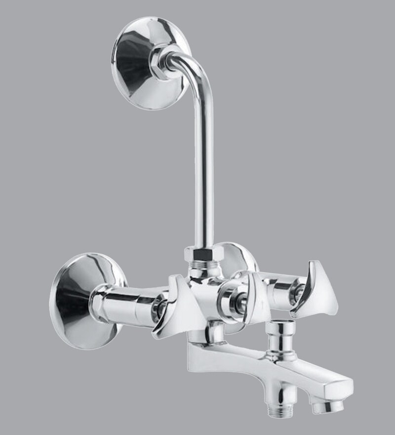 Buy Brass Chrome Plated 3 in 1 Telephonic Bath Mixer (L: 8, W: 8, H: 10 ...