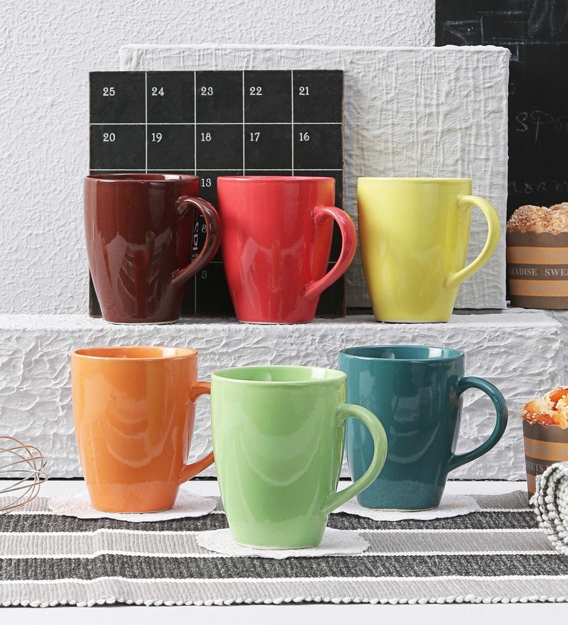 ceramic mug set of 6