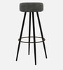 Ceasar Suede Bar Stool in Dark Grey Colour