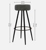 Ceasar Suede Bar Stool in Dark Grey Colour